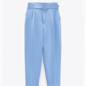 Zara pants with fabric - covered belt